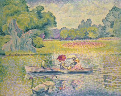 Promenada w Bois de Boulogne, ok. 1906 r. autorstwa Henri Edmond Cross